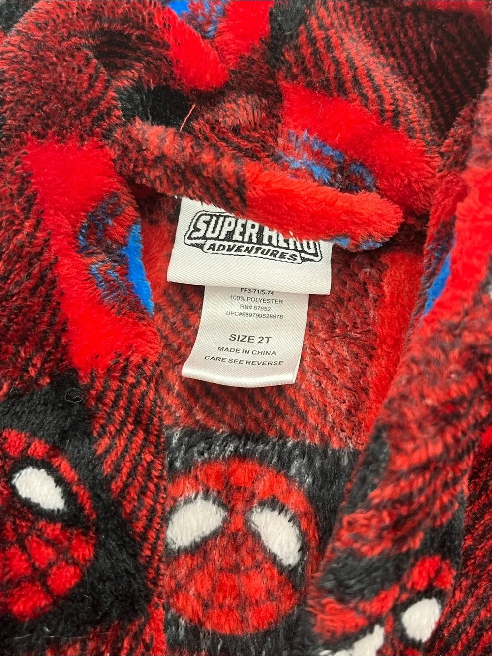 Spider-Man Plush Bathrobe Boys Size 2T